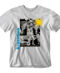 Argentina Messi soccer portrait t shirt NA