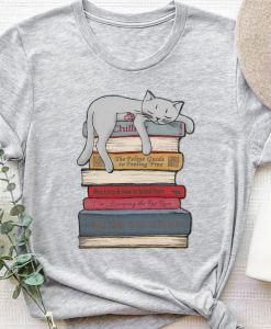 Cat Book tshirt NA