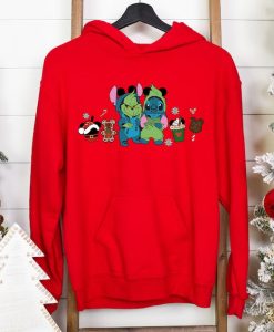 Grinch and Stitch Christmas Hoodie NA