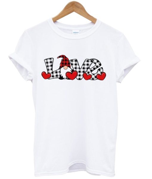 Love Valentine Gnome Valentine tshirt NA