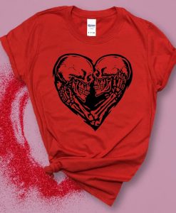 Skeleton Heart Lovers Valentines Day tshirt NA