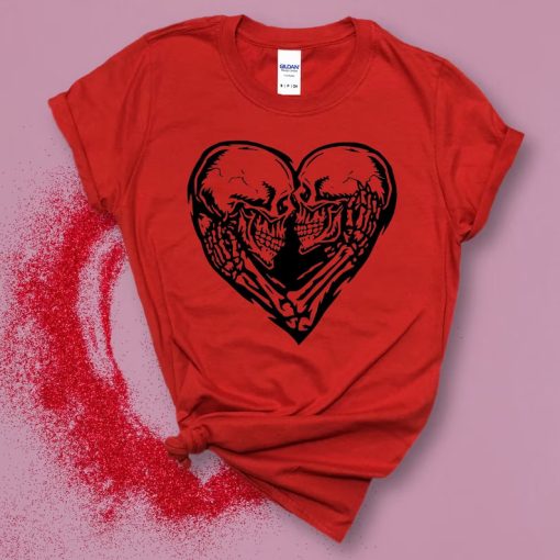 Skeleton Heart Lovers Valentines Day tshirt NA