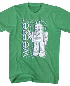 Weezer Robot Kelly Heather T-Shirt NA