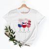 Red Wine Blue Patriotic Shirt NA