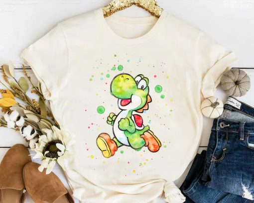 Yoshi Watercolor Splatter Portrait Shirt NA