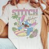 Cute Disney Lilo & Stitch Aloha Tropic Surf Stitch Retro Shirt NA