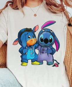 Eeyore And Stitch Cute Friends Vintage Cosplay Halloween Shirt NA