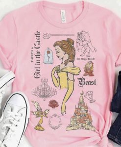 Beauty And The Beast Characters Sketched T-Shirt NA