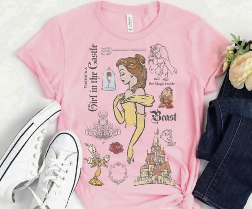 Beauty And The Beast Characters Sketched T-Shirt NA