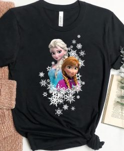 Christmas Frozen Anna and Elsa Snowflakes T-Shirt NA