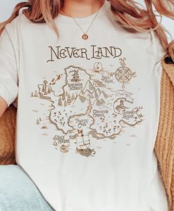 Never Land Map Graphic Retro unisex tshirt NA