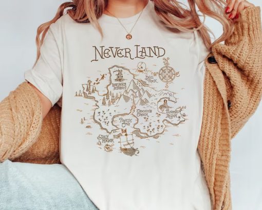 Never Land Map Graphic Retro unisex tshirt NA