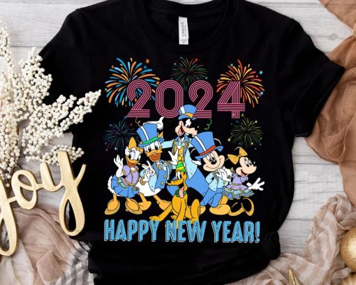 Mickey & Friends Happy New Year 2024 Shirt NA